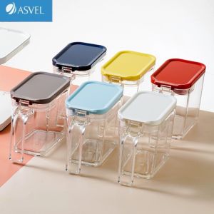 Asvel Seasoning Box For Home Kitchen Accessible Luxury Seasoning Tank Salt Jar Combination Suit Seasoning Storage Box Seasoning Bottle