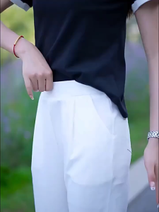 Quần lửng nữ lưng thun cao cắt gấu đẹp cá tính - S10