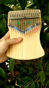 Đàn kalimba 17 phím gỗ tấm dáng khuyết QUYNHLEMO Đàn piano ngón tay cái tặng phụ kiện