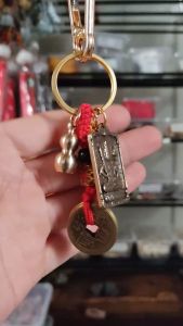 Móc khóa 4 món Thẻ Bài 2 Mặt 8 Phật Bản Mệnh 12 Con Giáp Mix Dây 5 Đồng Xu Quả Bầu Túi Tài Lộc