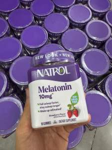 Kẹo dẻo ngủ ngon Natrol Melatonin 10mg và 5mg  Gummies 90viên hãng natrol của Mỹ —hỗ trợ giấc ngủ