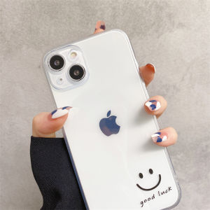 Cute Smiling Face Silicone Phone Case Full Cover Protection for iPhone 13 pro Max Apple 11/12 pro Transparent Soft Mini 6 plus