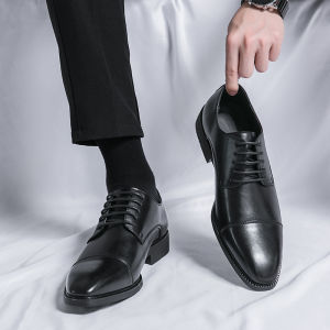 NUDANLAI | Pointed Toe Breathable Oxford Derby Shoes for Business and Wedding