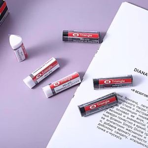 2pcs New Style 4B Rubber Erasers Soft and Clean Triangular Eraser Black and White Pencil Eraser for Students Examinations Pain