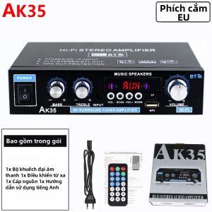 AK35 800W Bộ Khuếch Đại Công Suất Gia Đình 2 Kênh Bluetooth 5.0 Âm Thanh Vòm Kỹ Thuật Số Có FM USB Điều Khiển Từ Xa Bộ Khuếch Đại Âm Thanh Mini HIFI