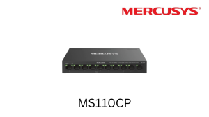 Mercusys MS110CP 8 Port 10/100Mbps POE + 2Port Gigabit Uplink Network Poe Switch 65Watt 250m MS110CP
