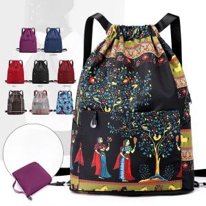 Túi Thể Thao Du Lịch Gấp Gọn Chống Thấm Nước Túi Đeo Vai Đôi Nhẹ Túi Thể Thao Dung Tích Lớn Túi Thể Thao Đơn Giản Có Dây Rút