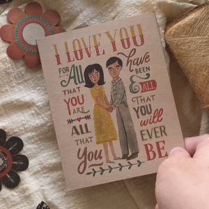 Papemelroti Love Greeting Card | Valentine Wedding Anniversary | Card with Envelope | Valentines Gift