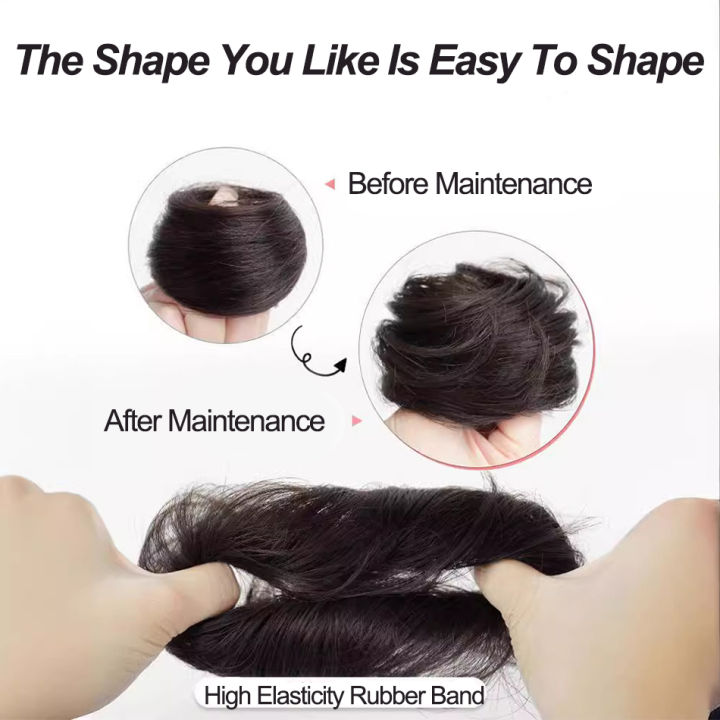 New%20High%20Temperature%20Synthetic%20Hair%20Bun%20With%20Elastic%20Rubber%20Band%20Brown%20Black%20Tousled%20Messy%20Hair%20Extensions%20Ponytail%20For%20Women%20-%20Image%206