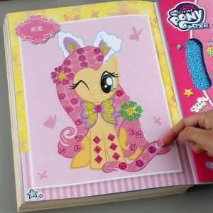 My Little Pony Diamond Sticker DIY Handmade Material Kit Quiet Book No Cutting Children Girls New Model Creative Puzzle Toy