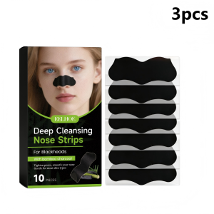 EELHOE | EELHOE Nose Strips Blackhead Remover Shrink Pores Deep Facial Cleansing Clogged Pores Cleanser Bamboo Charcoal Nose Pore Strips