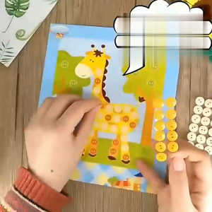 MI-M384 Mainan Edukasi Anak Lukisan Kancing DIY Mainan Kerajinan Tangan Painting Button