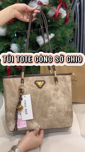 túi hobo nữ chio có khoá kéo miệng kèm charm chuông 29cm