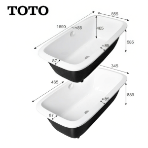 Antiskid In-ground Pearl Bathtub