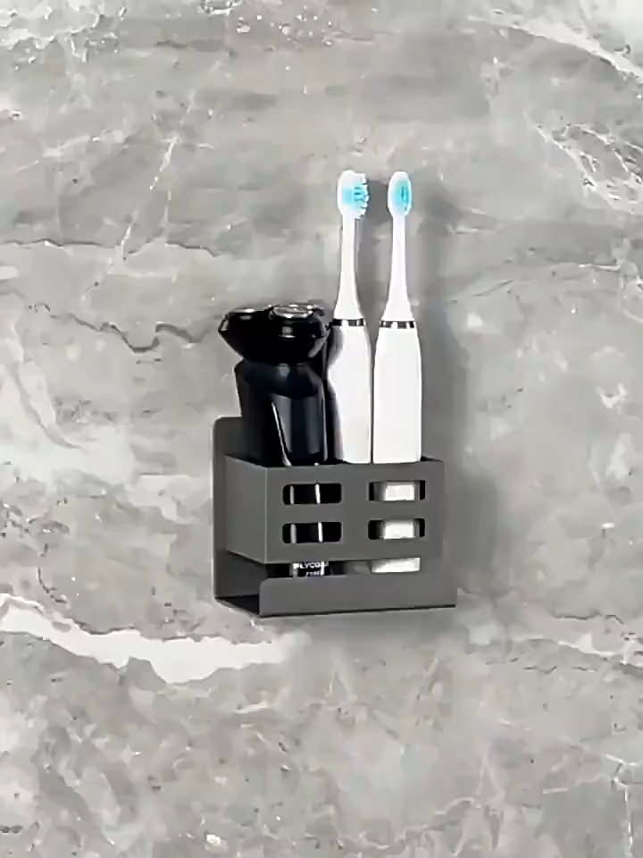 Toothbrush and shaver storage rack bathroom non perforated multifunctional washbasin storage tube