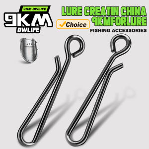 9KM 25Pcs Fishing Snap Fishing Clips Stainless Steel Crankbait Link Lure Snaps Connector Saltwater Fishing Sinking Clips