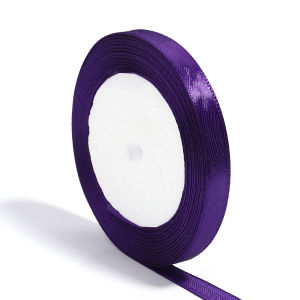 25yards 10/12/15/30/25/38mm Elegant Deep Purple Satin Ribbon Gifts Wrapping Ribbon For DIY Birthday Party Wedding Decoration 