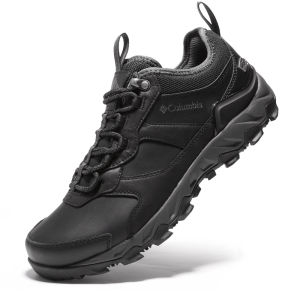 Columbia Mens Outdry Waterproof Leather Hiking Shoes Fall Winter New Model Durable Rubber Sole Shock Absorption Breathable