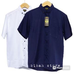 PAKET HEMAT 2PCS KEMEJA PRIA POLOS LENGAN PENDEK/KEMEJA TERMURAH/KEMEJA TERLARIS/KEMEJA KATUN