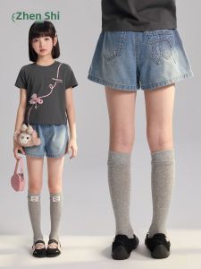 iplant | Bow Decorated Breathable Easy-wash Denim Shorts