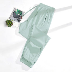 Quần Dài Thể Thao Ice Silk Nhanh Khô Chống Tia UV Cho Nam Mùa Hè Quần Dài Thể Thao Thường Ngày Nhẹ Thoáng Khí Quần Dài Ống Rộng