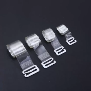 1pair Transparent Invisible Adjusted Bra Strap Women/内衣肩带 隐形肩带 塑料扣 透明文胸高弹百搭可调节无磁带子一字调扣