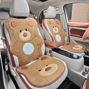 Universal Car Seat Cushion Half Wrap Single Piece Womens Style for All Seasons Comfortable Polyester Fiber Car Accessories