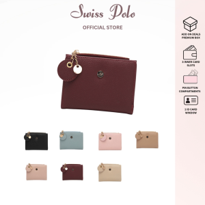 SWISS POLO Ladies PU leather Pin Button Short Purse - Multi Color SLP 34