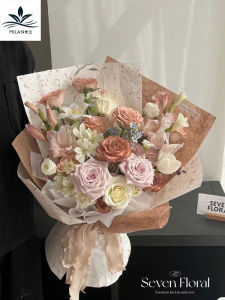 กระดาษห่อดอกไม้แบบถูกระหว่างมือ กระดาษไหมฝ้ายมาลัย มอเตอร์ไซค์ไฟฟ้าแบบห่อดอกไม้สด กระดาษดองเมืองตะวันออก กระดาษศิลปะดอกไม้ กระดาษทำมือ DIY