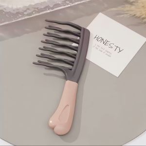 Wide Tooth Hair Comb Large Tooth Brush for Ladies after Perming Long Hair Massage Anti-static Brush Household Plastic Comb