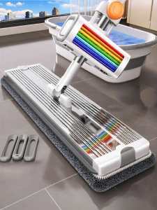 Joybos | Wet and Dry Flat Mop No-Hand-Washing Aluminum Alloy