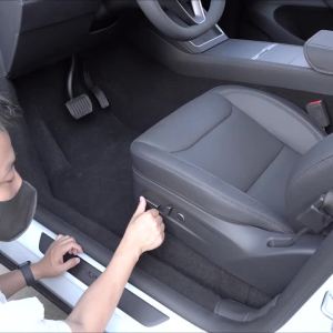 For 6-Seater Tesla Model YL Center Console with Anti Kick Pads on Both Sides Console Protection Pad Added Storage Bag 2pcs