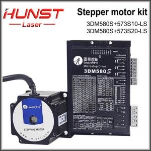 HUNST Leadshine Stepper Motor Driver Kit 3 Phase Stepper Motor 573S Series + 3DM580S for CNC Router Engraving Milling Machine