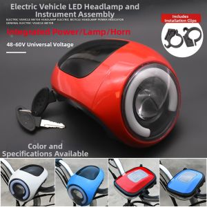 Electric Vehicle Combination Kit Display Bell Meter Headlight LED