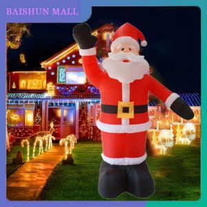 8FT LED Inflatable Santa Claus Lighted Blow-Up Christmas Decoration Outdoor Indoor Yard Garden Holiday Ornamen