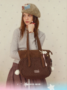 VANWALK | Dots Vintage Suede Tote Bag Large
