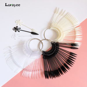 50pcs Nail Swatch Sticks Display Sticks Nail Art Supplies for Gel Nail Polish Color Display Tips Bow-Knot Cute Practice Board