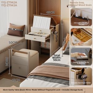 YANGYING | Lift-top Makeup Vanity with Storage 60cm