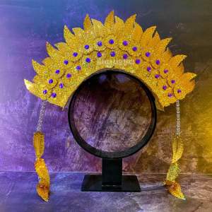 HARGA PROMO! Sunting Mahkota Daun Mangga / Mahkota Bali Tarian / mahkota bando bali / Aksesoris Kepala Mahkota Terlaris / Aksesoris Tari