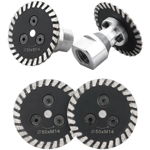 Lưỡi Cưa Kim Cương Khắc Ren M14 Đĩa Cắt Turbo Mặt Bích Tháo Rời Dùng Cắt Đá 30/40/50mm Dụng Cụ Tự Làm Tại Nhà Cho Đá Granite Đá Marble