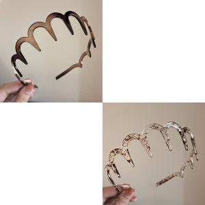 Dual-Use Minimalist Acrylic Headband Female for Face Wash Broken Hair Organize Fantastic High Skull Top Show Face Small Headband Hairpin