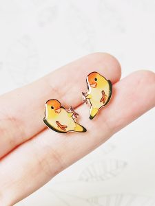 Original Unique Small Parrot S925 Pure Silver Earrings Womens No Piercing Clip-On Cute Fashion Jewelry Ear Cuffs