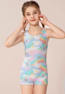 Yingfa GirlsSwimsuit Lycra Quick-Dry One-Piece Training Swimwear Upf Protection Chlorine Resistance Bathing Suit