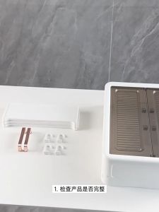 Super Bear Home ตู้เก็บของติดผนัง ตู้เก็บของติดผนัง ชั้นวางห้องน้ำ อเนกประสงค์ มีตะขอ ไม่ต้องเจาะผนัง