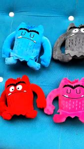 Cartoon Plush Doll Colorful monster Appease Plushie Stuffed Toy Gifts Color Emotional Expression Funny Toy Figurine Doll for Children 15cm