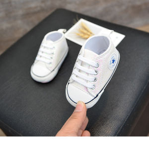 Baby Boys And Girls Canvas Shoes Soft Bottom Slip-On Shoes for One Year Old Toddler Spring Autumn Season Learning to Walk Shoes