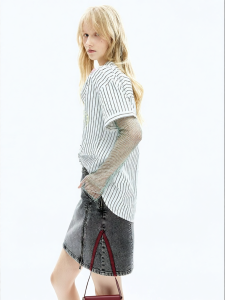 Juicy Couture | Cotton Embroidered Striped Short Sleeve Shirt