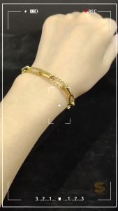 Sis Love Jewel Titanium Steel 18K Gold Plated Sauh Chain Simple Bracelet Rantai Tangan Gelang Women Fashion Jewelry B105