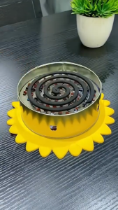 Hộp Đựng Nhang Muỗi Quai Xách Thép Không Gỉ Thân Cao Chống Nóng An Toàn-CANDY