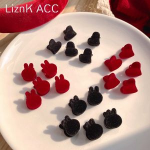 Mini Princess Hair Clip คลิปหนีบผมรูปหัวใจน่ารักสำหรับฤดูใบไม้ร่วงและฤดูหนาวสำหรับผู้หญิง คลิปหนีบผมขนกระต่าย คลิปหนีบผมทรงสั้น คลิปหนีบผมแฟชั่น